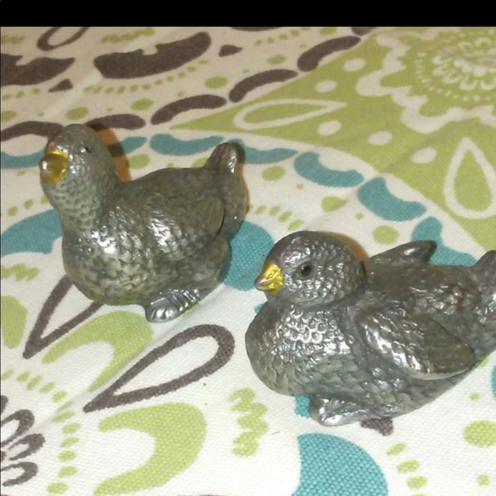 Pewter Bird Figurines